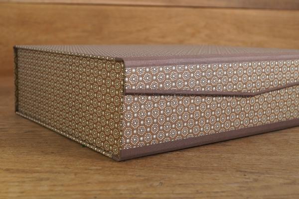Sustainable gift box brown colored paper handmade in Germany